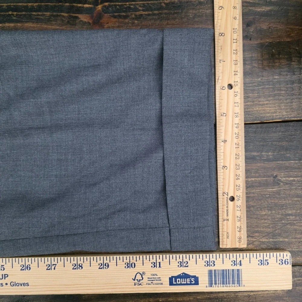 Indochino Men's Dress Pant Trousers Flat Front Gray Soft Wool Cashmere 40x33